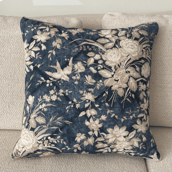 Almofada Tecido Floral Azul Ralph Lauren