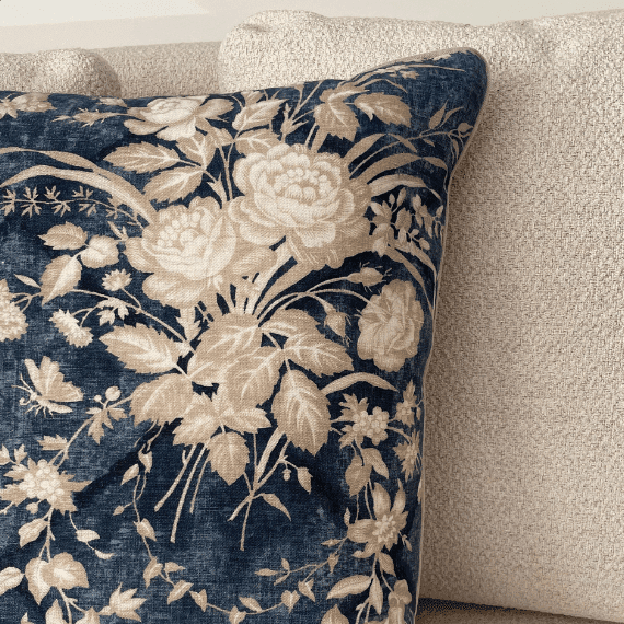 Almofada Tecido Floral Azul Ralph Lauren