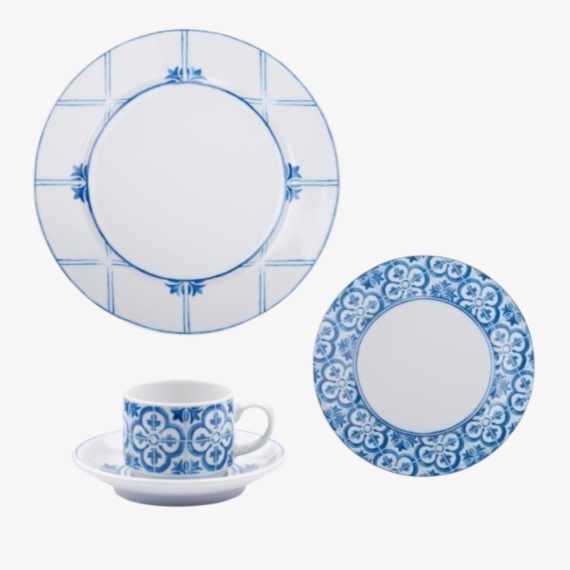 Aparelho de Jantar Azulejos Matisse Casa 18 Peças