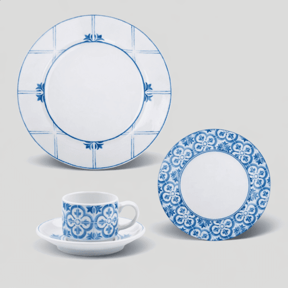 Aparelho de Jantar Azulejos Matisse Casa 18 Peças