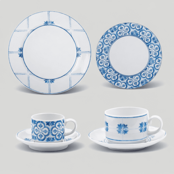 Aparelho de Jantar Azulejos Matisse Casa 24 Peças