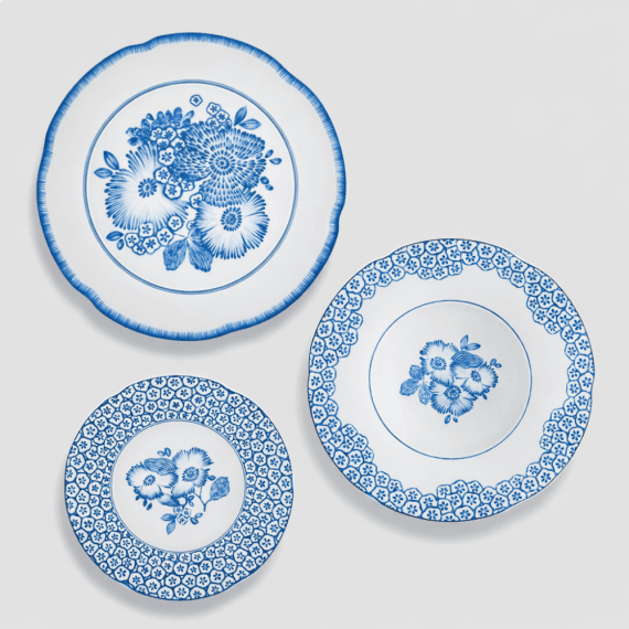 Aparelho de Jantar Coralina Azul Vista Alegre 18 Peças