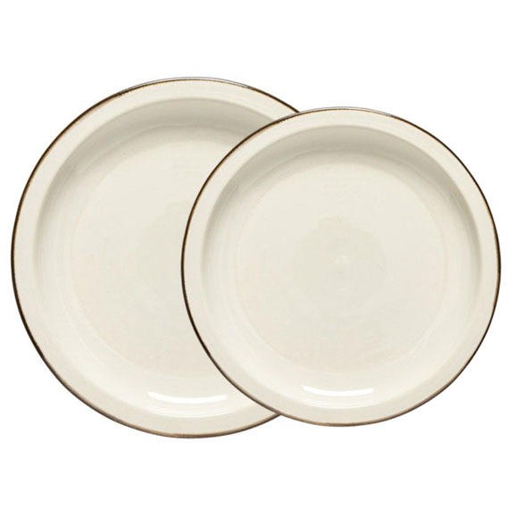 Aparelho de Jantar Poterie Costa Nova Off White - Caramelo 12 Peças