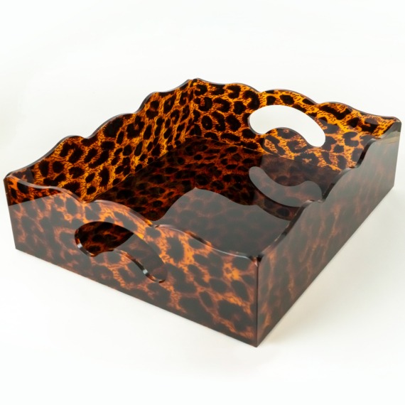 Bandeja Galeria Spisani Leopard Acrílico