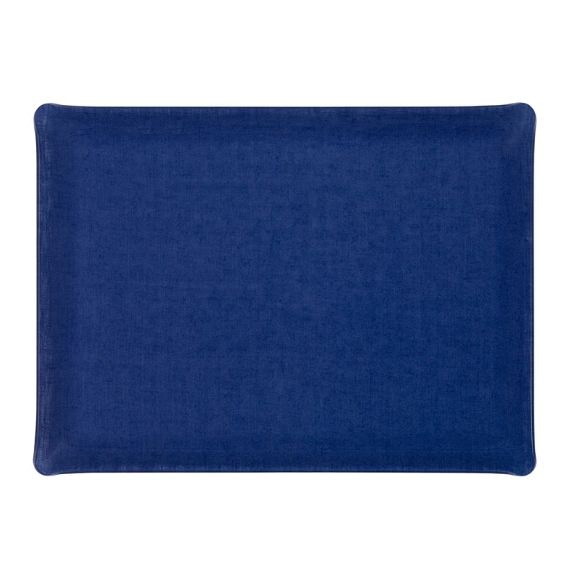 Bandeja Platex Linho Azul Escuro 46x36cm Acrílico