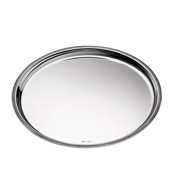 Bandeja Redonda Malmaison Christofle Prata