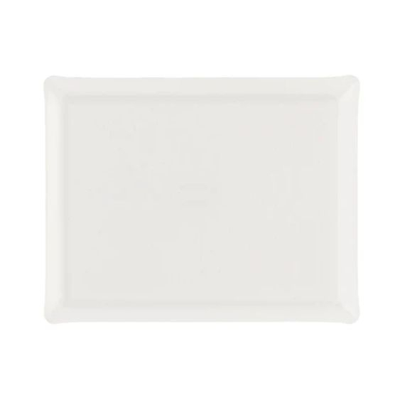 Bandeja Platex Linho Branco 37x28cm Acrílico