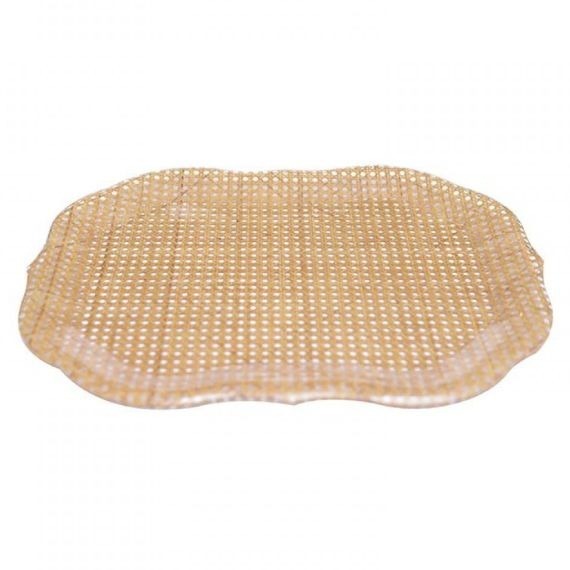 Bandeja Spisani Barroca Rattan GG Acrílico
