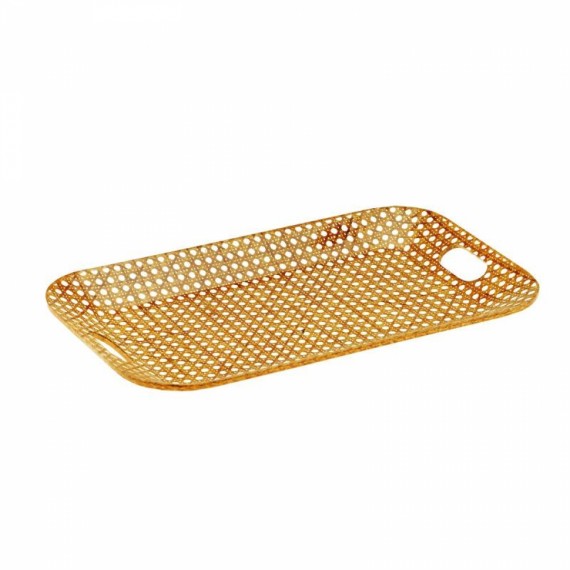Bandeja Spisani Firenze Rattan Acrílico