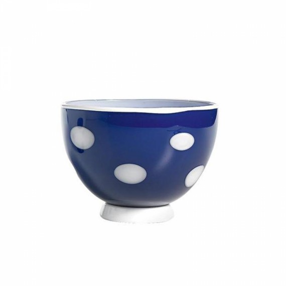 Bowl Bon Bon Azul com Pois Branco Zafferano 