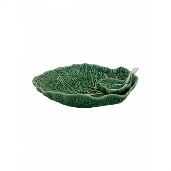 Saladeira com Molheira Couve Bordallo Pinheiro