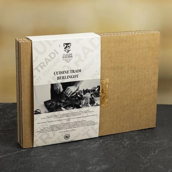 Caixa com 4 Facas de Chef Claude Dozorme Laguiole Madeira de Oliveira