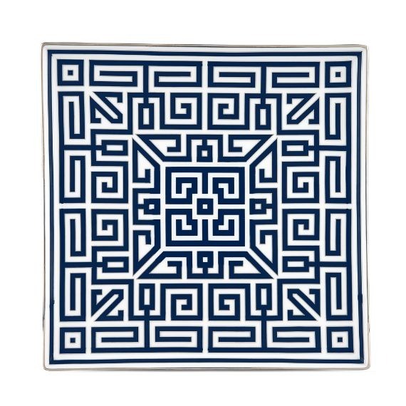 Centro de Mesa Italiano Labirinto Azul Richard Ginori