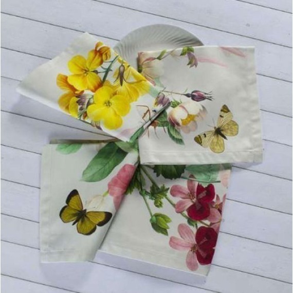 Conjunto 4 Guardanapos Blooming Algodão 