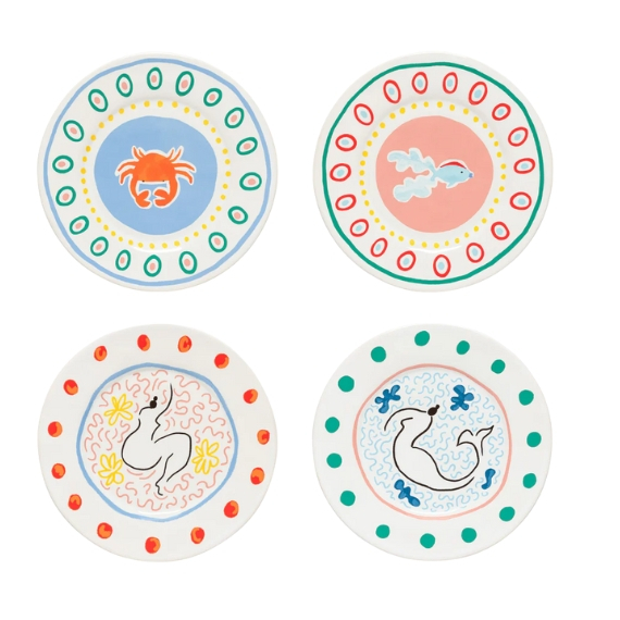 Conjunto 4 Pratos Sobremesa Summer Bliss Costa Nova