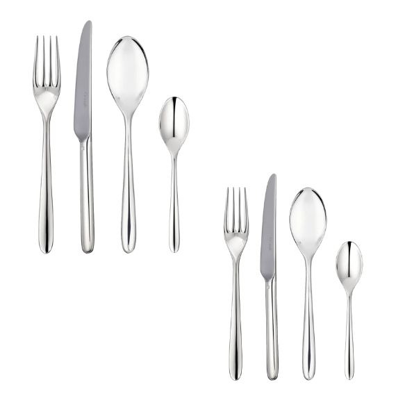 Conjunto Faqueiros Mood Mesa e Sobremesa PRATA Christofle