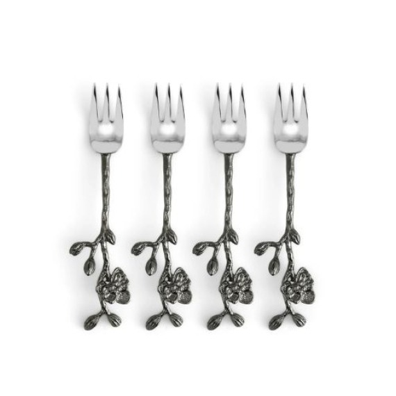 Conjunto Garfos Aperitivo Orquídea Black Michael Aram 4 peças
