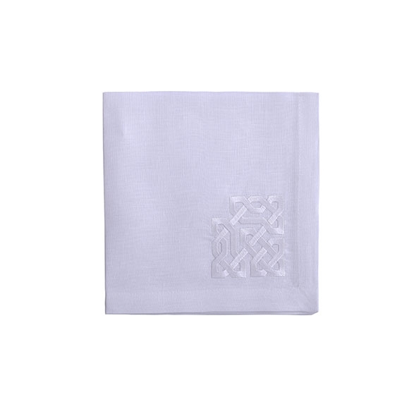 Conjunto Jogo Americano e Guardanapo Damasco Branco 2 peças