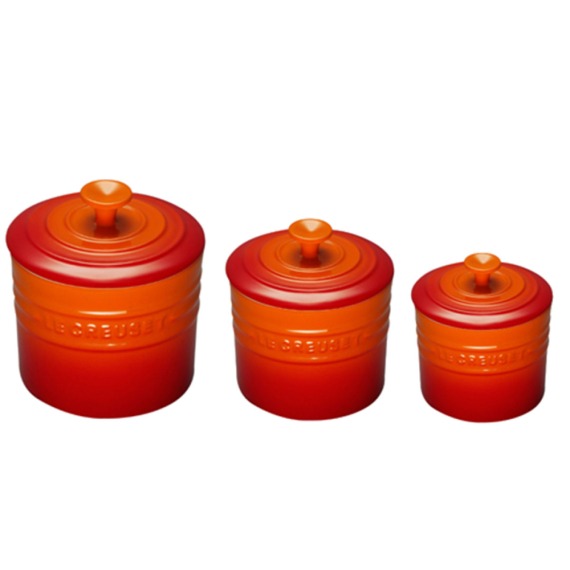Conjunto Porta Condimentos Laranja Le Creuset 3 peças