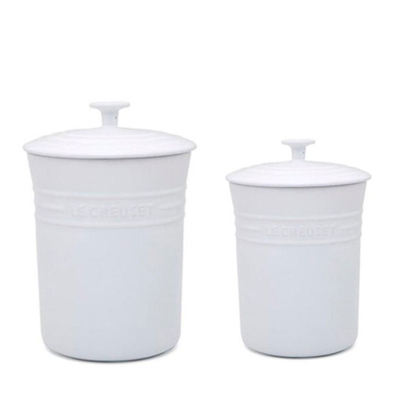 Conjunto Porta Mantimentos Branco Le Creuset 2 peças