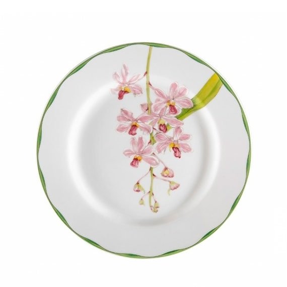 Conjunto Pratos Rasos Orquídeas Matisse Casa 6 peças