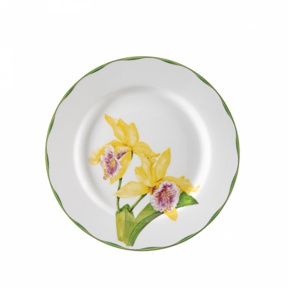 Conjunto Pratos Rasos Orquídeas Matisse Casa 6 peças