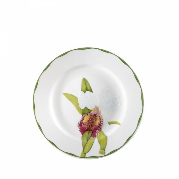 Conjunto Pratos Sobremesa Orquídeas Matisse Casa 6 peças