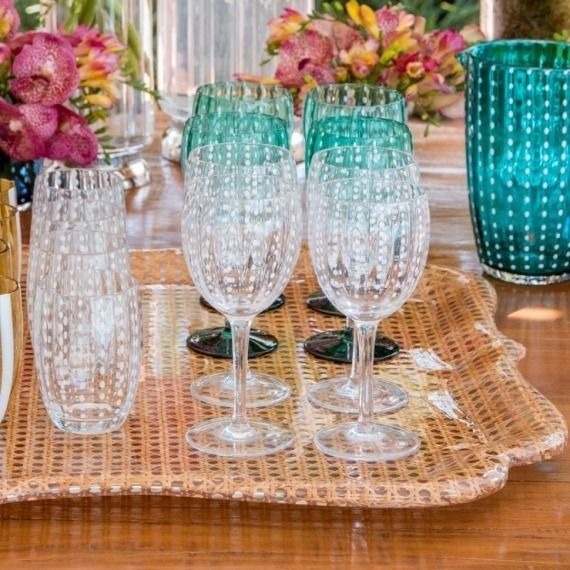 Conjunto Taças Perle Transparente Zafferano 6 Peças