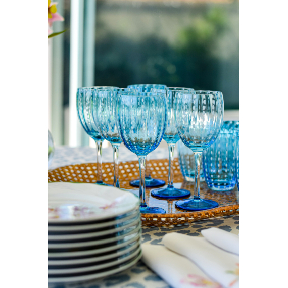 Conjunto Taças Perle Turquesa Zafferano 6 Peças