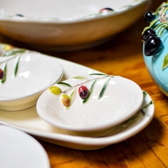 Conjunto Travessa com 3 Taças Olival Bordallo Pinheiro