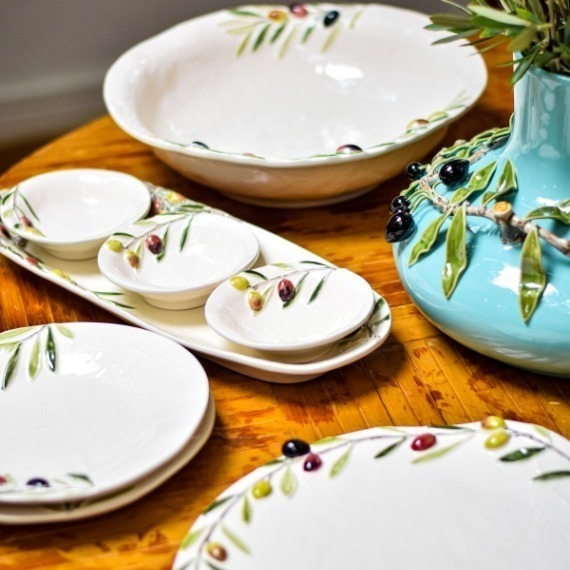 Conjunto Travessa com 3 Taças Olival Bordallo Pinheiro