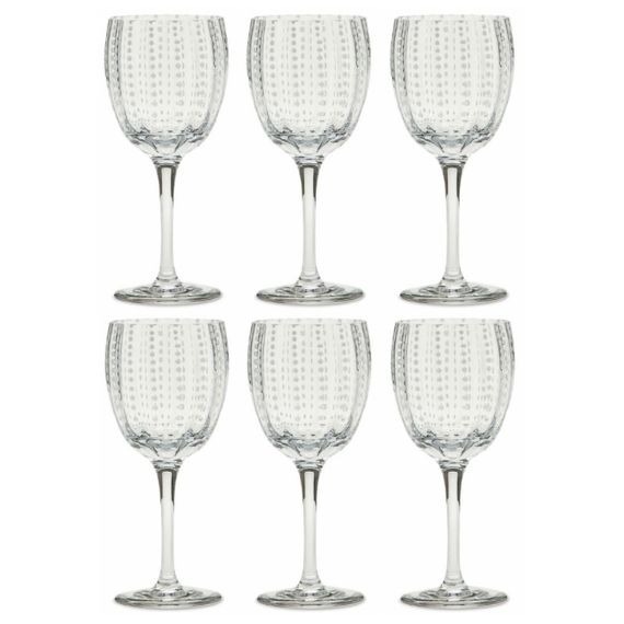 Conjunto Taças Perle Transparente Zafferano 6 Peças