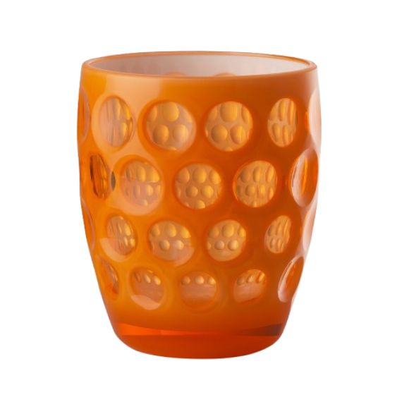 Copo Lente Laranja/ Leitoso Acrílico Mario Luca Giusti 