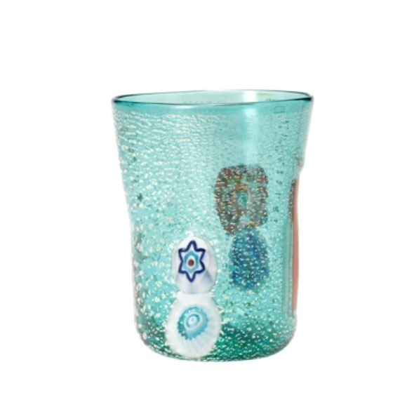 Copo Goti Di Murano Aquamarine Zafferano
