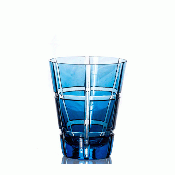 Copo Whisky Lapidado Strauss Azul