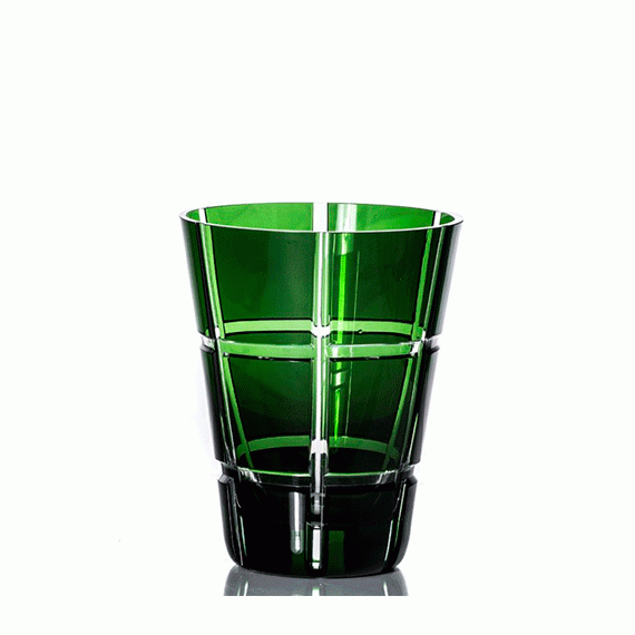 Copo Whisky Lapidado Strauss Verde Escuro