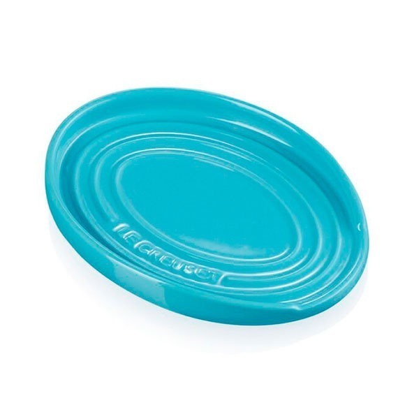 Descanso Oval para Colher Azul Caribe Le Creuset
