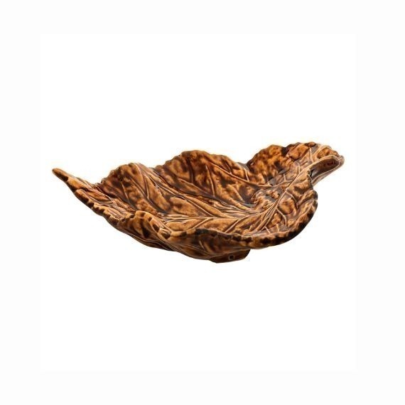 Folha Marrom 19cm Gudrun Claudia Schiffer by Bordallo Pinheiro 