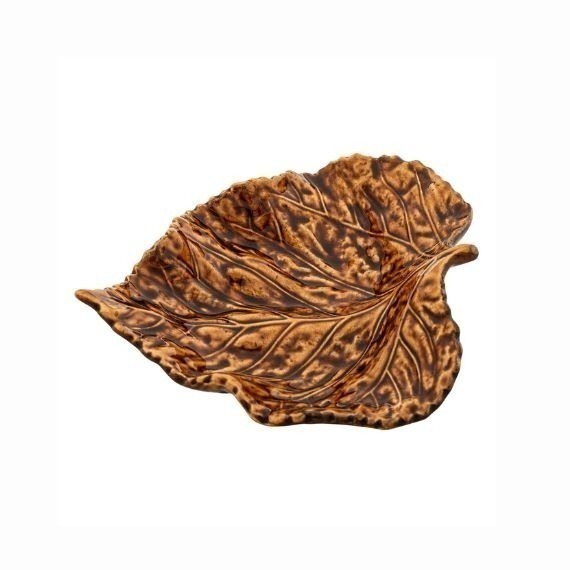 Folha Marrom 19cm Gudrun Claudia Schiffer by Bordallo Pinheiro 