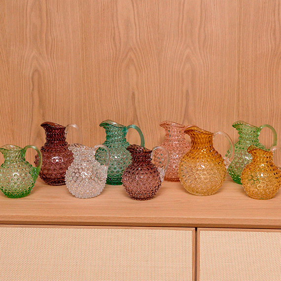 Jarra Abacaxi Cristal Rosa 2L