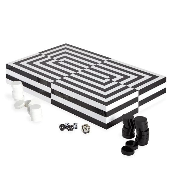 Jogo de Gamão Op Art Jonathan Adler 