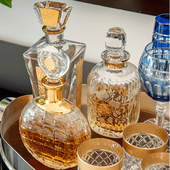 Licoreira Century Ouro Cristal Vista Alegre