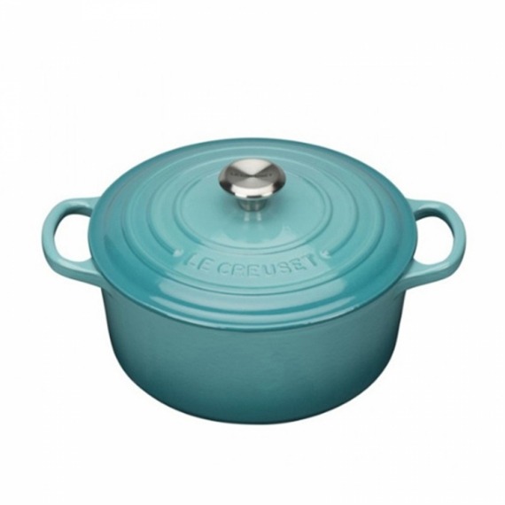 Panela Redonda Signature Azul Caribe n°26 Le Creuset