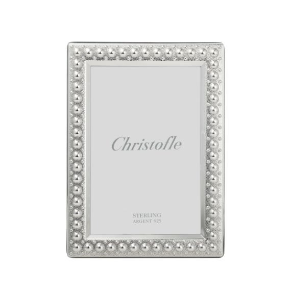 Porta Retrato Perles Christofle Prata de Lei 13cm x 18cm