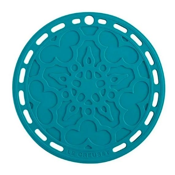 Porta Travessa Silicone Azul Caribe Le Creuset