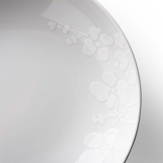 Prato Fundo Relevo Flores Casa Alegre