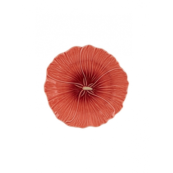 Prato Sobremesa Alcea Laranja Maria Flor Bordallo Pinheiro