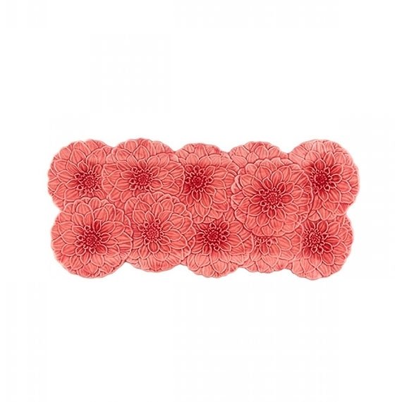 Prato Torta Dália Rosa Maria Flor Bordallo Pinheiro