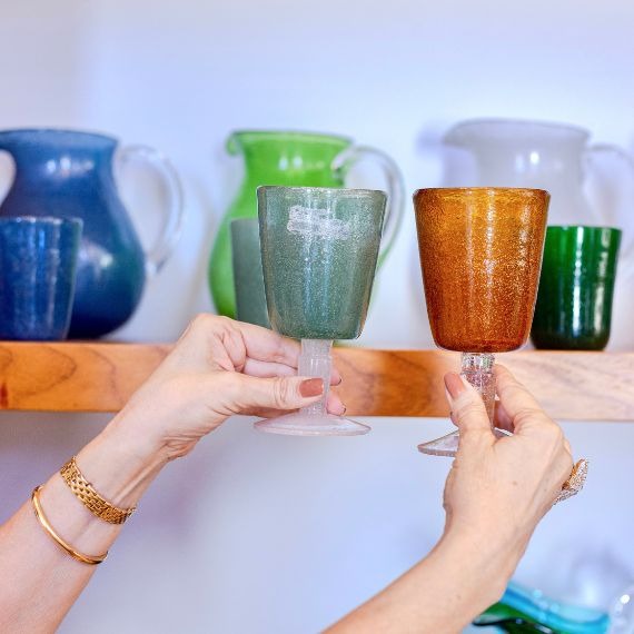Taça Bubbles Celadon