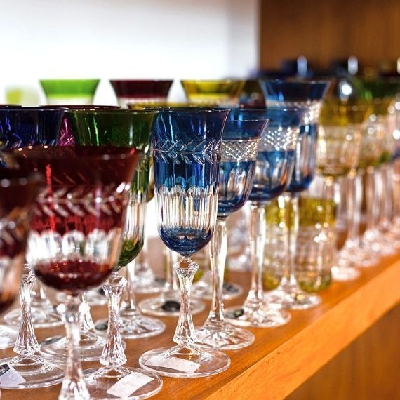 Taça Champagne Vitória Verde Oliva Cristal